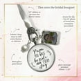 thumbnail image 4 of Papa Wedding White Bouquet Charm Grandpa Frame Memorial Grandfather Silver Tone Jewel, 4 of 9