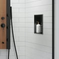 thumbnail image 3 of 12-in x 24-in Ultra-thin Frame Recessed Stainless Steel Shower Niche Gun Metal Black, 3 of 5