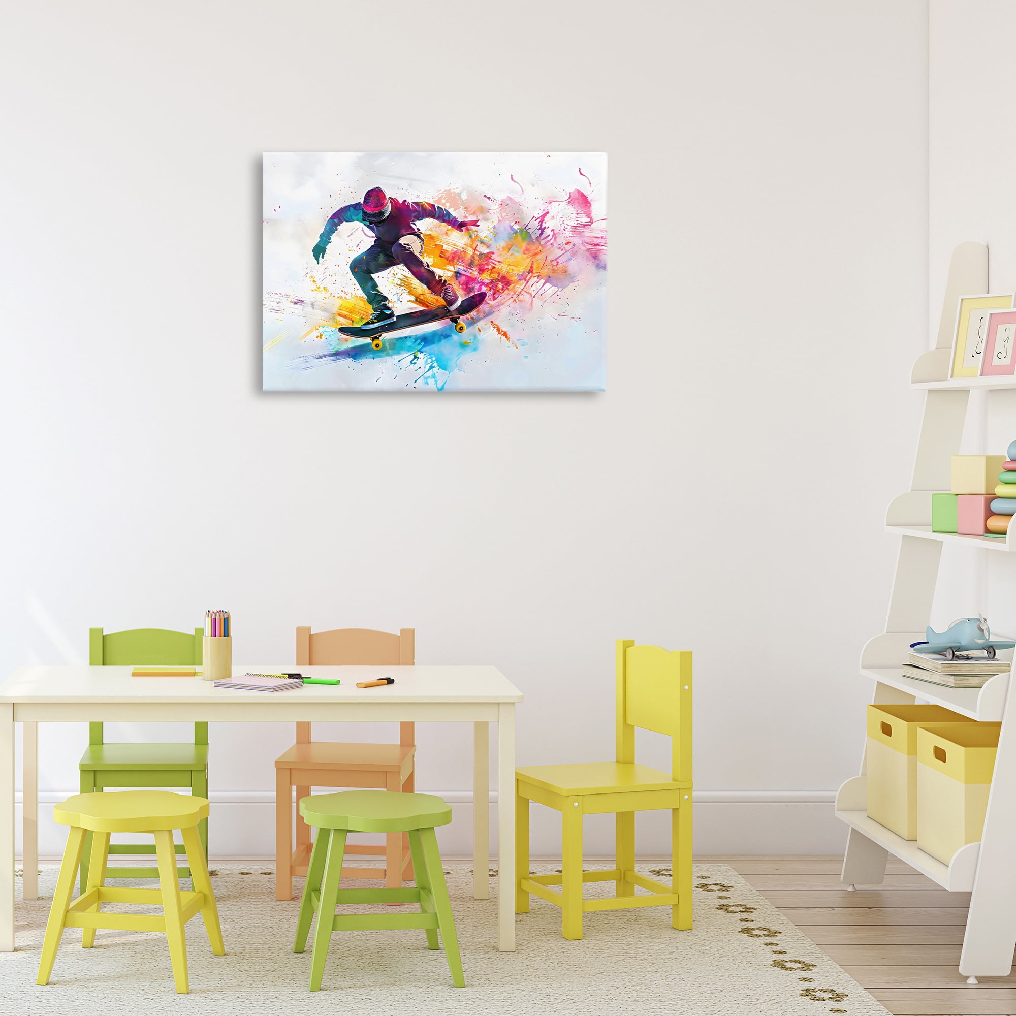 Stupell Industries Skateboarder in Motion Canvas Wall Art, design by Creative Studio