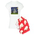 thumbnail image 1 of CafePress - Starry Night & Husky - Women's Light Pajamas, 1 of 1