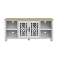 thumbnail image 3 of FESTIVO Vintage TV Stand with Carved Doors for Large Size TV 60"W x 27"H x 15.5"D - Grayish-white, 3 of 6