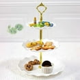 thumbnail image 3 of Snmubt 3 Tier Candy Wedding Stand, Tiered Serving Cake Stand, Round Fruit Dessert Stand, Weddings Parties Pastry Serving Tray, Three-layer Fruit Tray (White), 3 of 9
