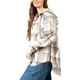 thumbnail image 4 of Txlixc Chaqueta a cuadros para mujeres, chaqueta de botón con capucha de manga larga, chaqueta de calle casual Txlixc  moda, 4 of 6