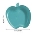 thumbnail image 3 of Honeeladyy Apple Shaped Dinner Plates for Kitchen or Picnic, Resuable Unbreakable Plastic Serving Tray Platter Cute Dinner Plate for Snack, Dessert, Fruit, Salad, 3.34x3.15x0.59in (Green), 3 of 6