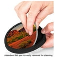 thumbnail image 3 of Silicone Non-Slip Drink Coasters with Removable Printed Absorbent Felt Pad - Set of 4 - Red Clay Desert, 3 of 3