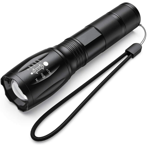 LED Tactical Flashlight, Super Bright High Lumen XML T6 LED Flashlights Portable Outdoor Water Resistant Torch Light Zoomable Flashlight with 5 Light - Walmart.com