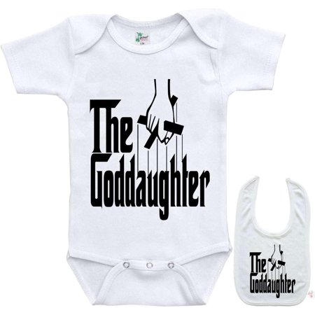 

The Goddaughter baby girl outfit - newborn god daughter bodysuit Onesie & Bib
