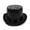 Black, variant on Cowboy Sequin Tall Hat British Gentleman Jazz Magician Performance Rain Silk Bowler Blue One Size