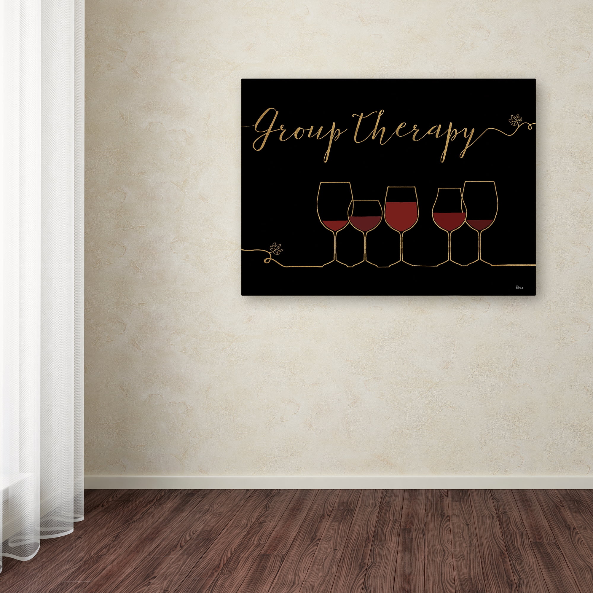 Trademark Fine Art 'Underlined Wine IX Black' Canvas Art by Veronique Charron
