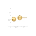 thumbnail image 2 of Gem & Harmony Gold Button Ball 8mm Stud Earrings in 14K Yellow Gold for Women, 2 of 4