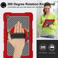 thumbnail image 3 of Dteck with Shoulder Strap Case for Samsung Galaxy Tab A7 Lite 8.7-inch SM-T220 T225 (2021 Released),360 Degree Rotation Shockproof Rubber 3-Layers Protection Case Hybrid Kickstand Cover,Red+Black, 3 of 8