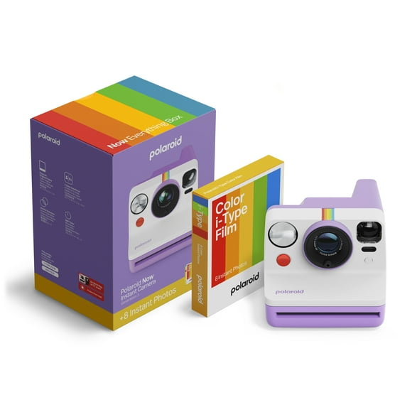 Polaroid Now Generation 3 Purple + Color Film Bundle (8 Photos)