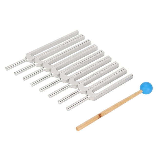Juego De Diapasón, Resistente A La Corrosión, 8 Piezas, Kit De Martillo De Tenedor De Yoga, Multifuncional Con Estuche De Almacenamiento Para Aliviar El Dolor Y Meditar