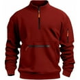 thumbnail image 3 of FYDUU Graphic Hoodie for Men Long Sleeve Hooded Sweatshirt For Men Winter Stand Collar Half Zipper Sweatshirts Multiple Pockets Fashion Hoodies For Men, 3 of 4