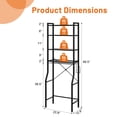 thumbnail image 4 of Simenmax Over-The-Toilet Storage Rack, 4-Tier Bathroom Organizer with Adjustable Shelves, Space-Saver Shelf Unit with Paper Holder & Hooks,Black, 4 of 8