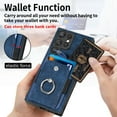 thumbnail image 2 of ELEHOLD Wallet Case for Samsung Galaxy S22 Plus,with Card Holder 360° Rotation Ring Holder Stand Function Shockproof Anti-Scratch Protective Luxury Leather Purse Case,blue, 2 of 8