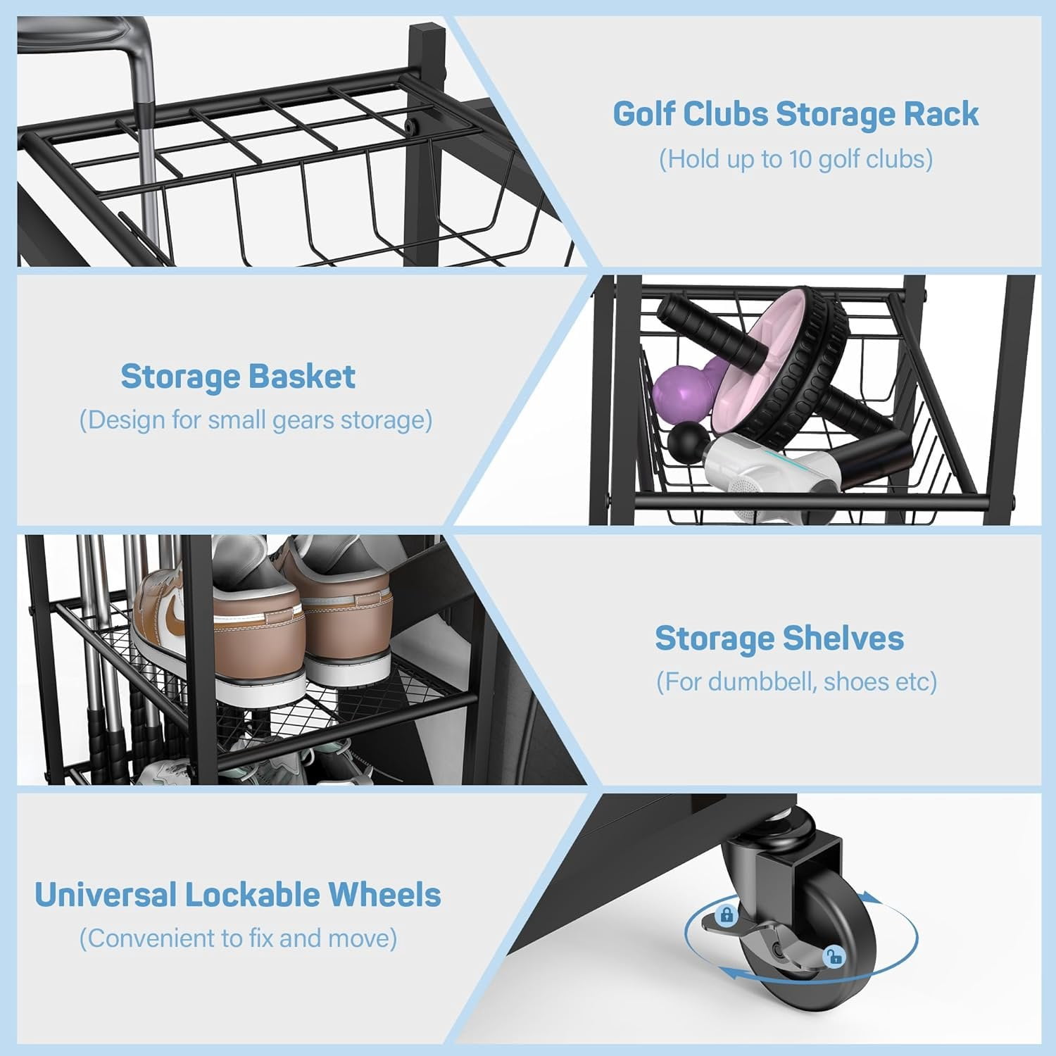 Weight Rack for Dumbbells,  Gym Storage for Dumbbells Yoga Mat Kettlebells, Yoga Mat Storage Rack for Garage,  Gym