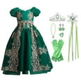thumbnail image 1 of HAWEE Costume de Princesse Jasmine Tenue Aladdin Robe de Bal pour Filles Carnaval Cosplay Fête Déguisement, 1 of 7