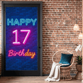 thumbnail image 7 of Neon Style 17th Birthday Banner Background Backdrop Party Supplies Birthday Decoration Photography Props Birthday Party Decor Happy Birthday Decorations, 7 of 7
