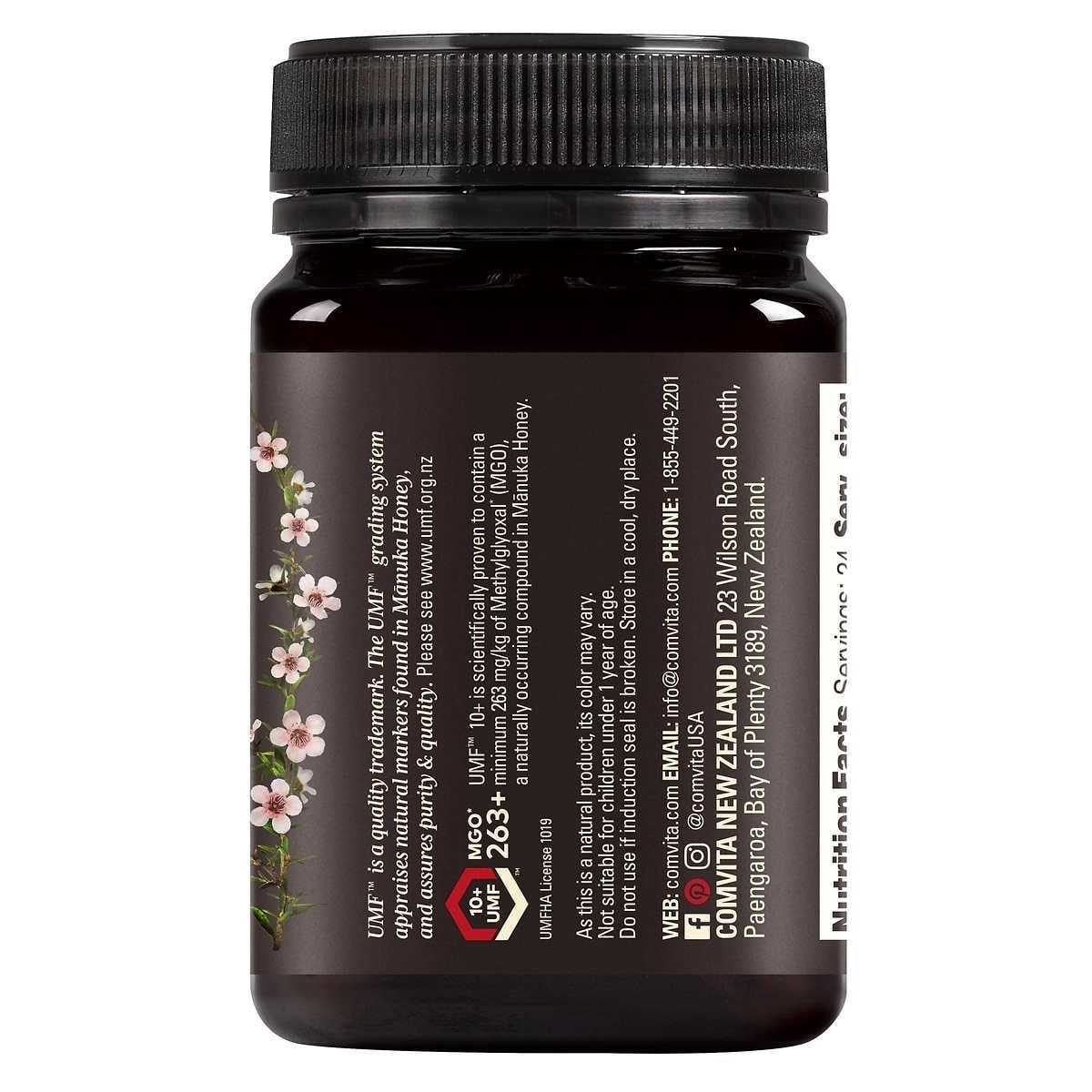 Raw Manuka Honey, Certified UMF 10+ (MGO 263+), 1.1 lb (500 g), Comvita