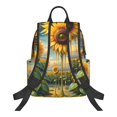 thumbnail image 2 of Naloa Artistic Oil Painting Sunflower Print Lightweight DayBackpack Suitable for school, work, shopping, travel, etc., 2 of 5