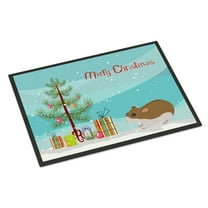 Carolines Treasures CK4450MAT Chinese Hamster Merry Christmas Door Mat Indoor Rug or Outdoor Welcome Mat 18x27 Doormat