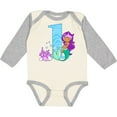 thumbnail image 3 of Inktastic First Birthday Mermaid Girls Long Sleeve Baby Bodysuit, 3 of 5