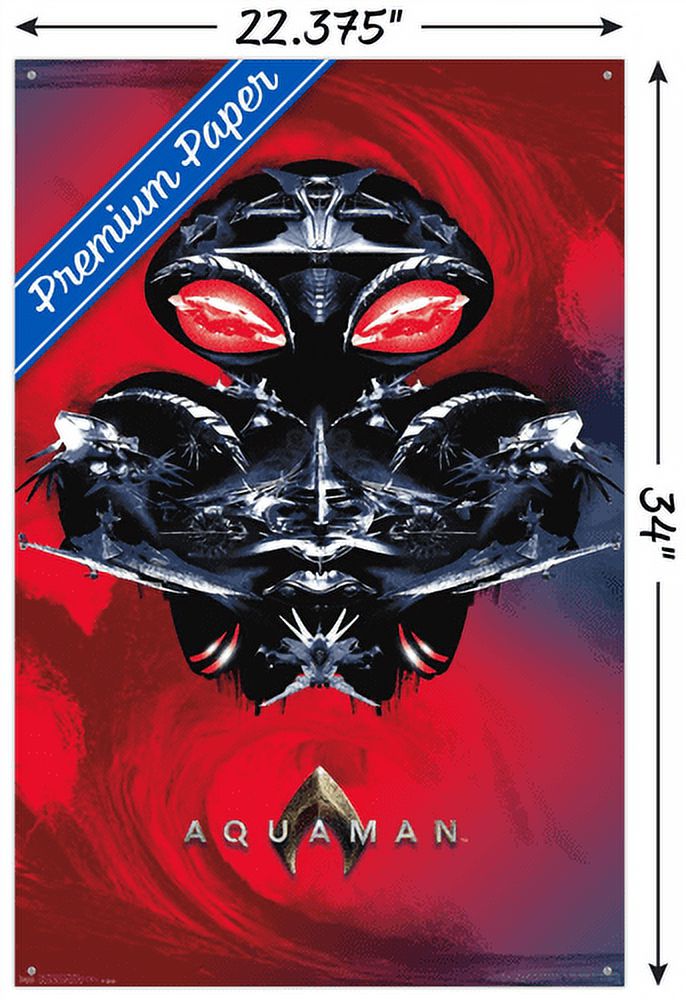 DC Comics Movie - Aquaman - Manta Silhouette Wall Poster with Push Pins, 22.375" x 34"