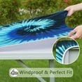 thumbnail image 6 of Colorful Tie Dye Pattern Square Fitted Tablecloth with Elastic Edge,Square Table Cover,Washable Elastic Table Cover for Home Kitchen Party Decor 36"x36", 6 of 6
