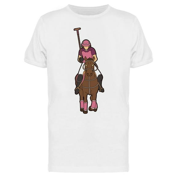 Polo Player Front View T-Shirt Men -Image by Shutterstock, Male 3X-Large