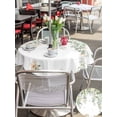 thumbnail image 5 of Outdoor Tablecloths with Umbrella Hole & Zipper, Green Eucalyptus Leaves Round Tablecloth 54 Inch, Spring Floral Weeping Farmhouse Waterproof Table Cloth, Patio/Pool/Picnic Table Covers, 5 of 8