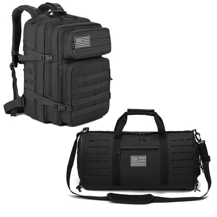 Haadid 45L Tactical Backpack & 40L Tactical Duffle Bag