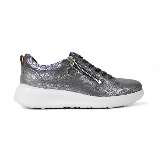 Tenis Casual con agujeta Mujer Flexi Piel 101401 Gris Plata Flexi Piel
