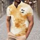 thumbnail image 1 of Blusa y camisa de manga corta con cuello vuelto para hombre, blusa de manga larga con solapa y botones estampados, blusa de poliéster para hombre, 1 of 5