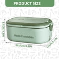 thumbnail image 2 of NATPLUS Electric Heated Lunch Box, 304 Stainless Steel No-Water Food Warmer with Carry Handle, Portable Self-Heating Meal Container for Office and School, Heated Lunch Box, 2 of 6