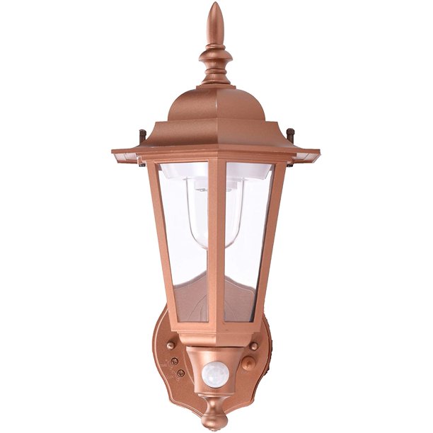 BatteryPowered MotionActivated Plastic LED Wall Sconce (Bronze