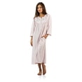 thumbnail image 2 of Casual Nights Robe Longue en Molleton Jacquard à Fermeture Éclair devant pour Femme - Rose - Petit, 2 of 4