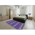 thumbnail image 5 of Ahgly Company Machine Washable Indoor Square Transitional Bright Purple Area Rugs, 3' Square, 5 of 7