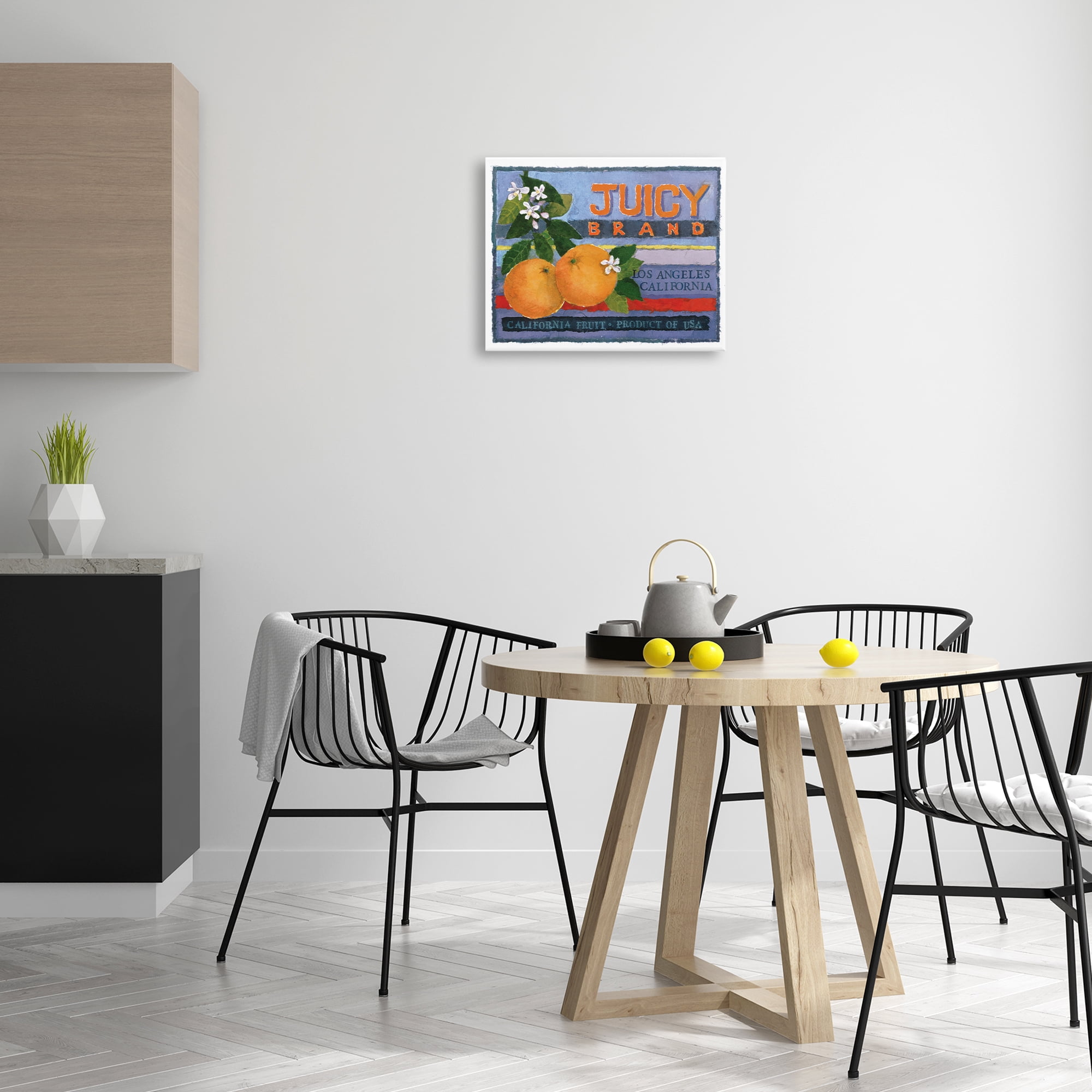 Stupell Industries Juicy Brand Oranges Food & Beverage Painting Gallery Wrapped Canvas Art Print Wall Art, 20 x 16