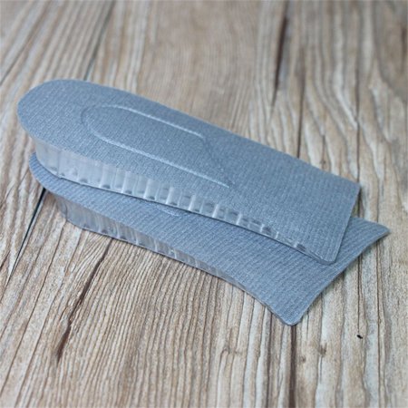 1 Pair 1 Pair Foot Pad Shoe Lift Silicone Gel Heel Insert Pad Feet Care Invisible Rthopedic Massaging Inner Heightening Insole GREY A