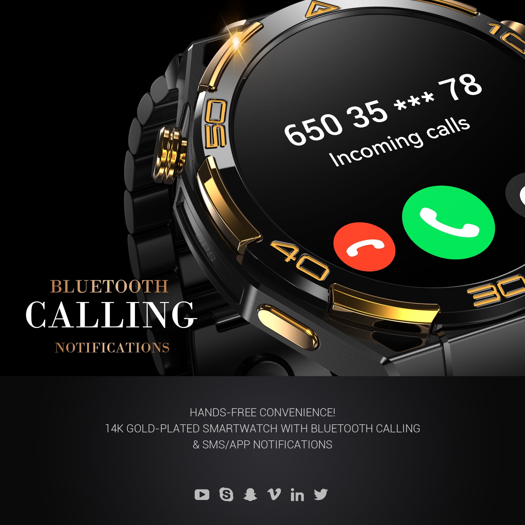 Blackview AMOLED GPS Smart Watch for Men, 1.43" HD Display Bluetooth Calling Smartwatch with Steel Band, Compass, Flashlight, 900mAh Battery, Outdoor Fitness Watch for Android iPhone(Black)