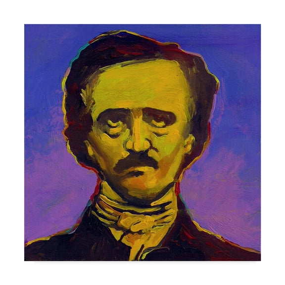 Trademark Fine Art 'Edgar Allan Poe' Canvas Art by Howie Green