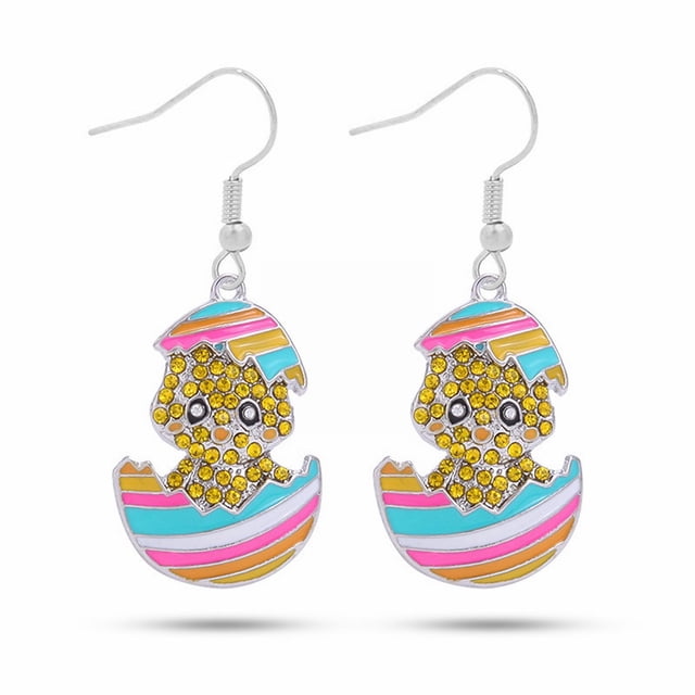 Sterling Silver Hoops Earrings Large Silver Hoop Earrings for Women Cute Bunny Dangling Rabbit Earrings Happy Easter Egg Carrot Earrings Cuff Hypoallergenic Jewelry Gifts Warehouse Sale Clearance