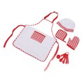 thumbnail image 1 of Ensemble de Costume de Chef pour Enfants, Ensemble de Cuisson pour Filles avec Chapeau de Chef, 1 of 8
