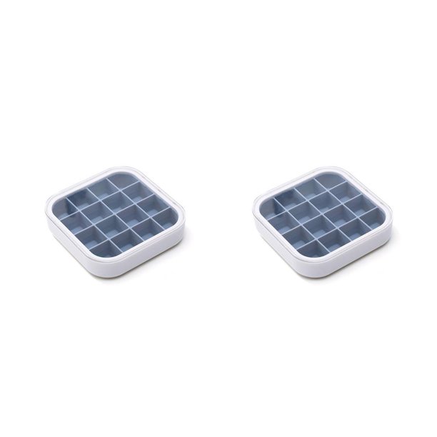 Matsuzay Molde para cubitos de hielo, bandeja para congelador, máquina para hacer glaseado, molde reutilizable Cielo azul 2piezas