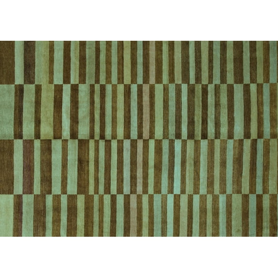 Ahgly Company Indoor Rectangle Abstract Light Blue Modern Area Rugs, 3' x 5'