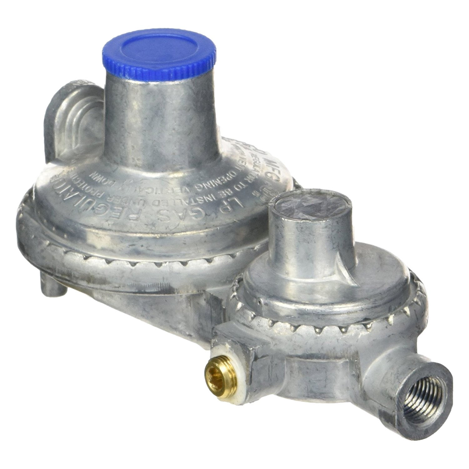 Camco 59312 160.000 BTU Fixed Two Stage Vertical LP Gas Regulator (1/