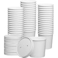 thumbnail image 2 of 250 Sets White Paper Food Containers With Vented Lids, To Go Hot Soup Bowls, Disposable Ice Cream Cups (16oz), 2 of 2