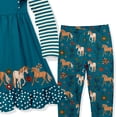 thumbnail image 5 of Millie Loves Lily Girls Teal Unicorn Pony Border Dress & Legging Set,Big Girl Size 6,(2-PCS), 5 of 7