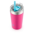thumbnail image 3 of Ello Rise Vacuum Insulated Stainless Steel Kids Tumbler with Optional Straw, Popscicle Pink, 12 oz., 3 of 4